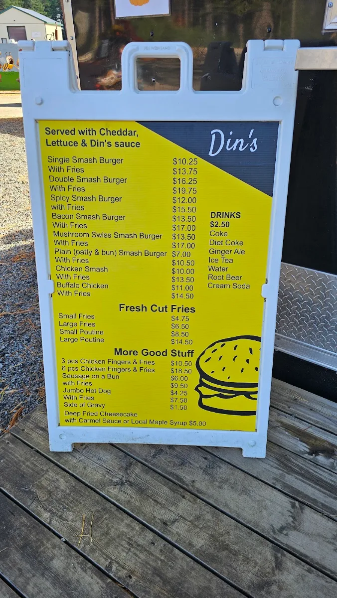 Menu, Din's Fresh Cut Fries