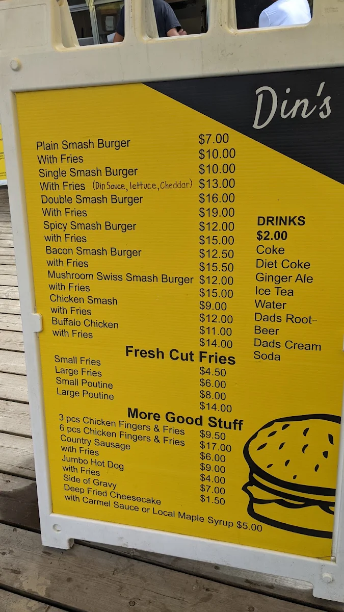 Menu, Din's Fresh Cut Fries