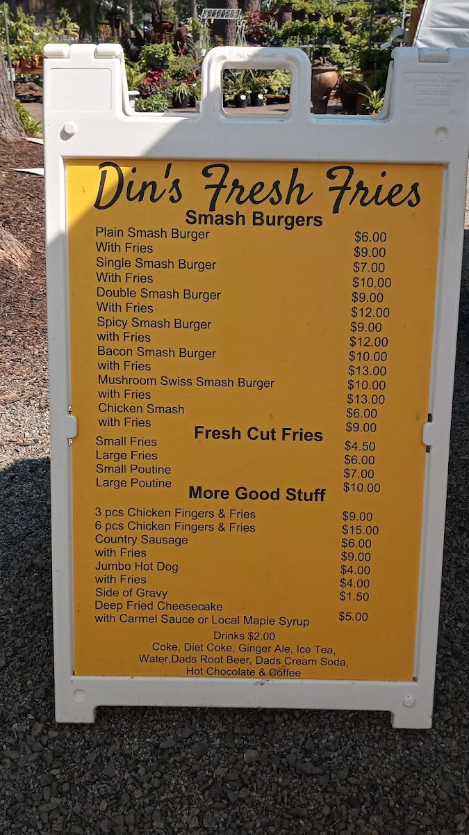 Menu, Din's Fresh Cut Fries