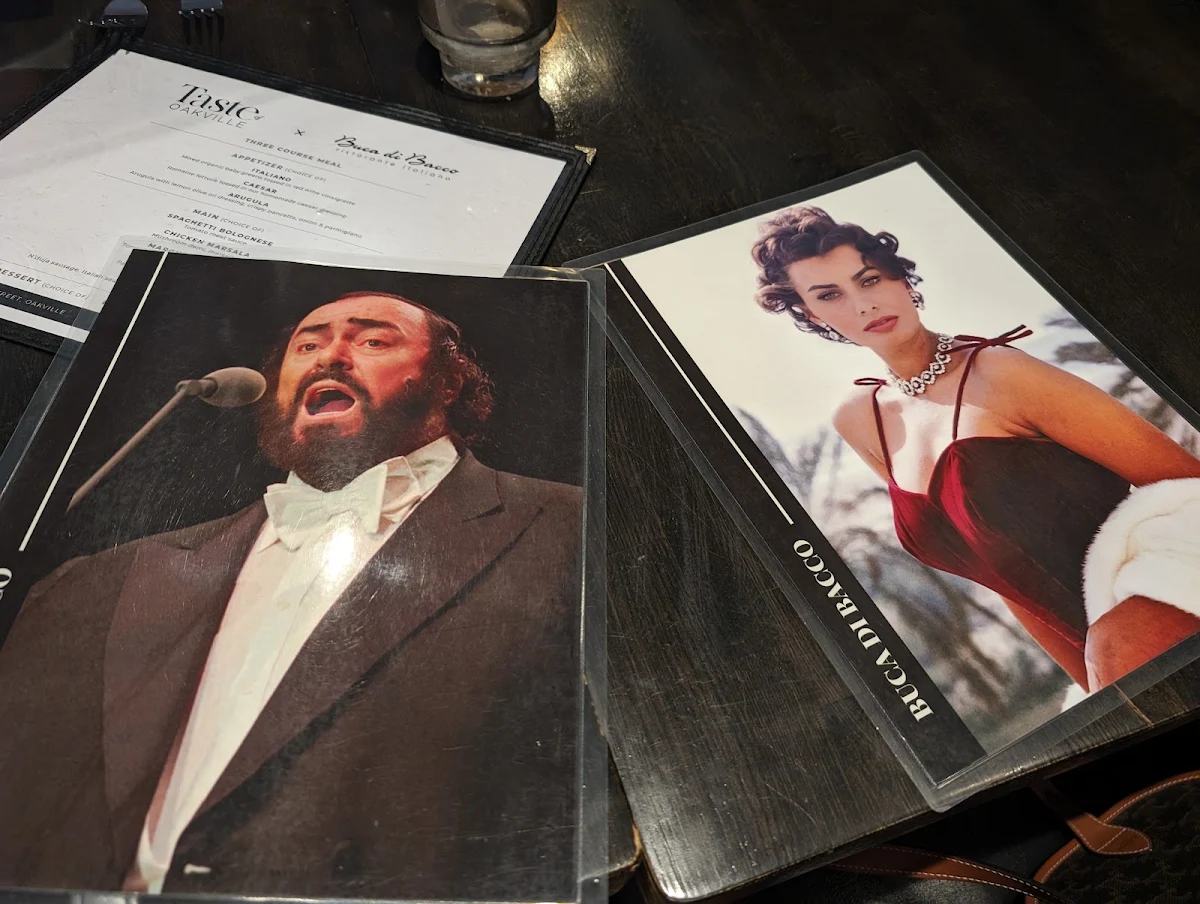 Menu, Buca Di Bacco