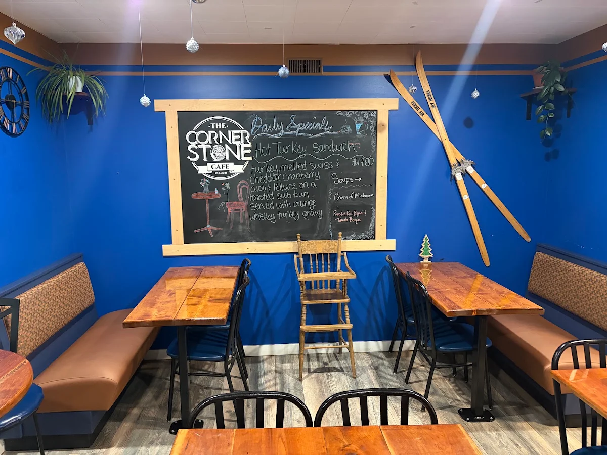 Menu, The Cornerstone Cafe