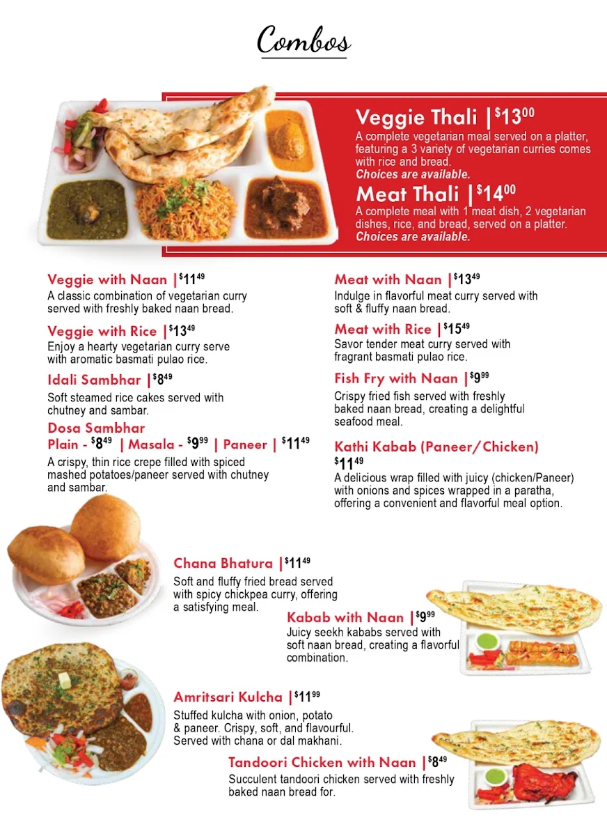 Menu, MotiMahal Restaurant - Mississauga
