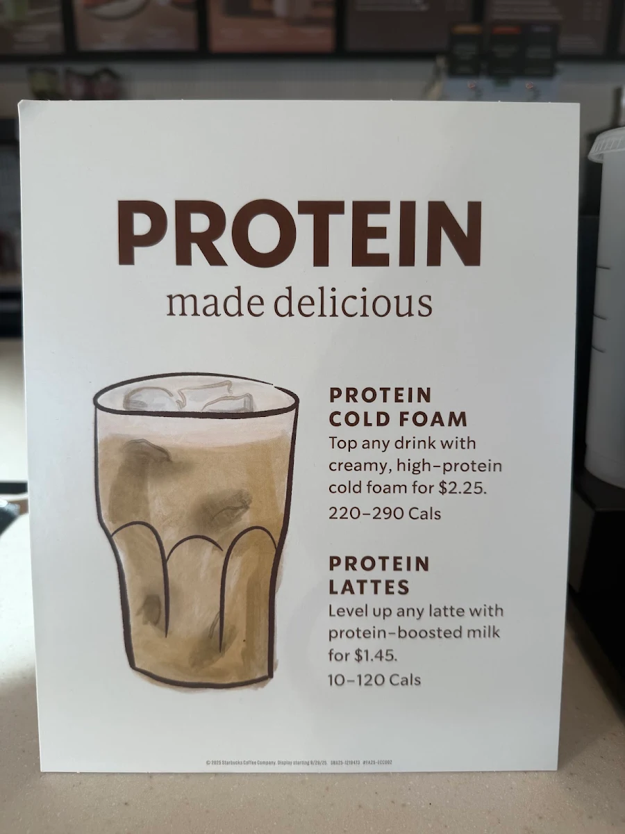 Menu, Starbucks Coffee Company