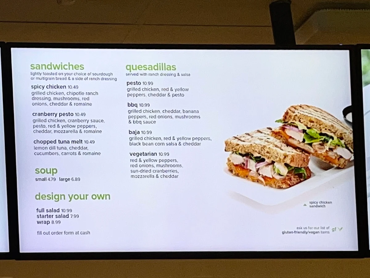 Menu, Chopped Leaf