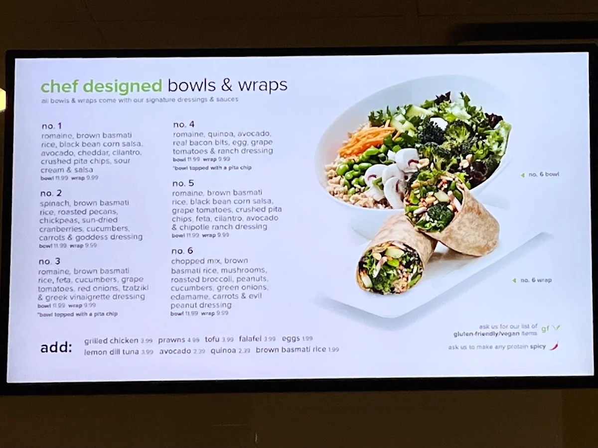 Menu, Chopped Leaf