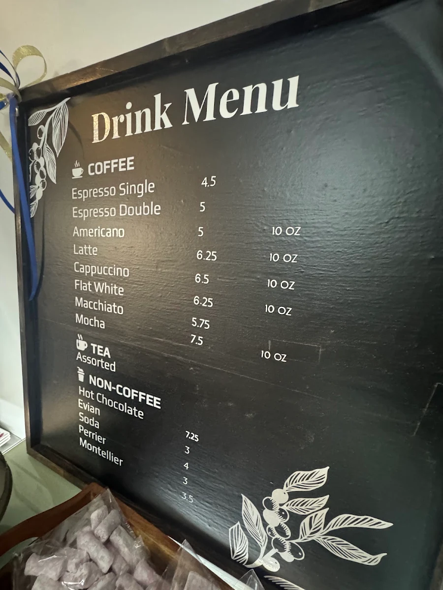 Menu, Elina Patisserie