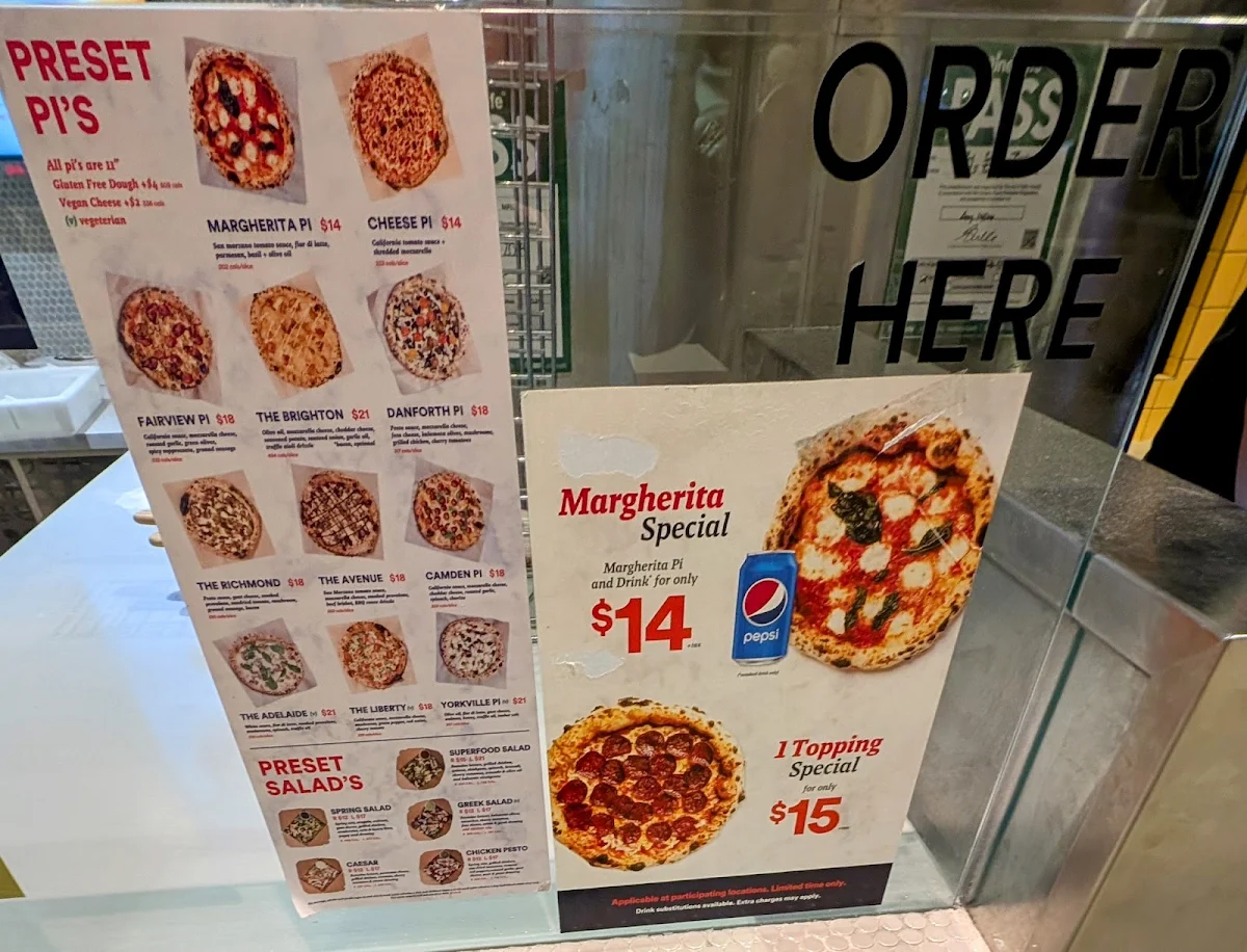 Menu, Pi Co.