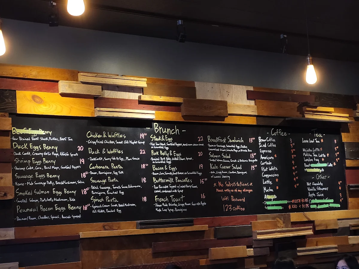 Menu, Alchemy Coffee