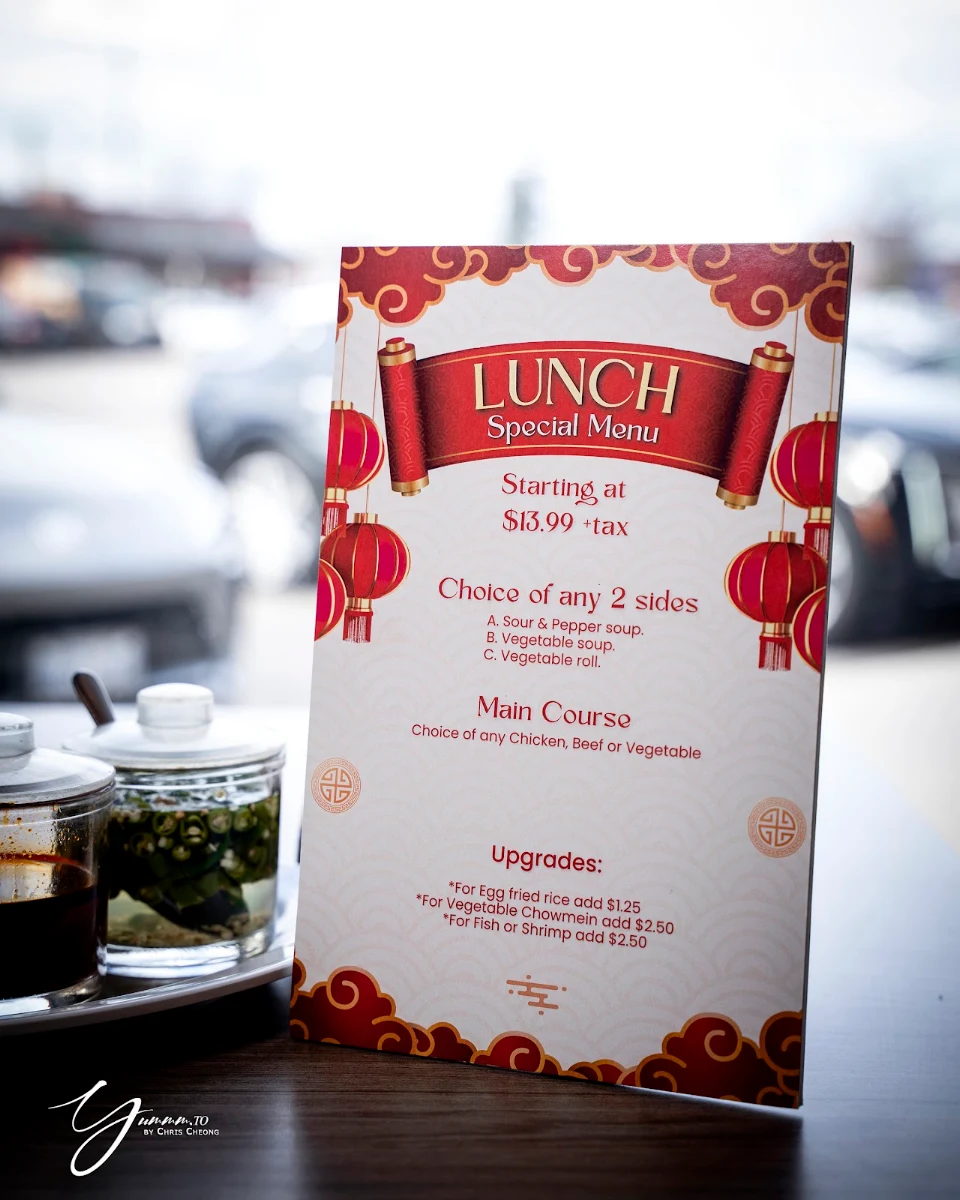 Menu, Chang & Huang Thai Restaurant