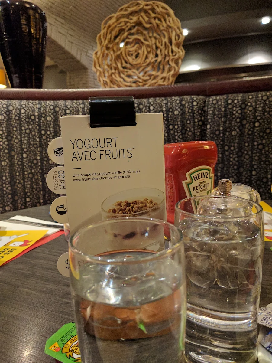 Menu, Rôtisserie St-Hubert