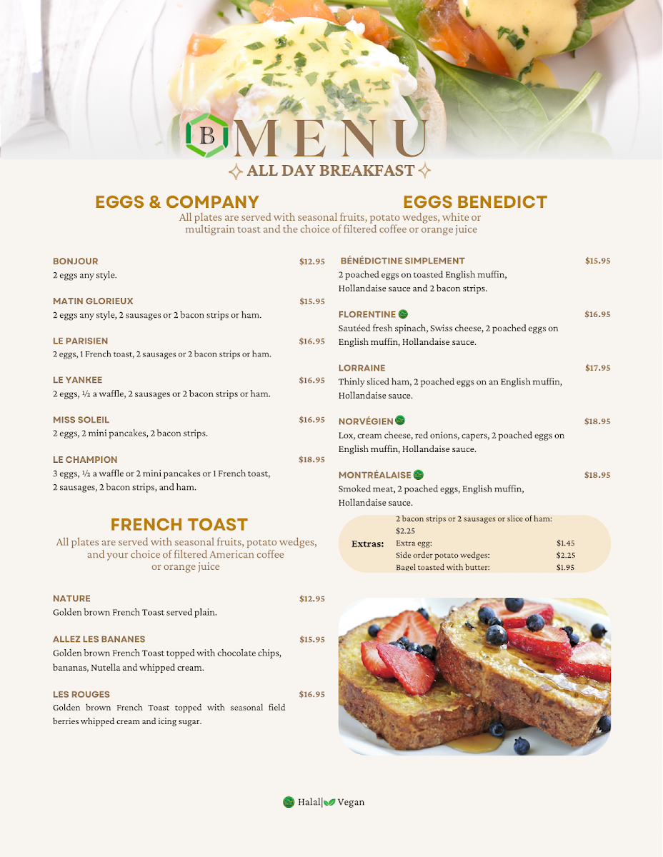 Menu, Milton B - Cafétéria urbaine