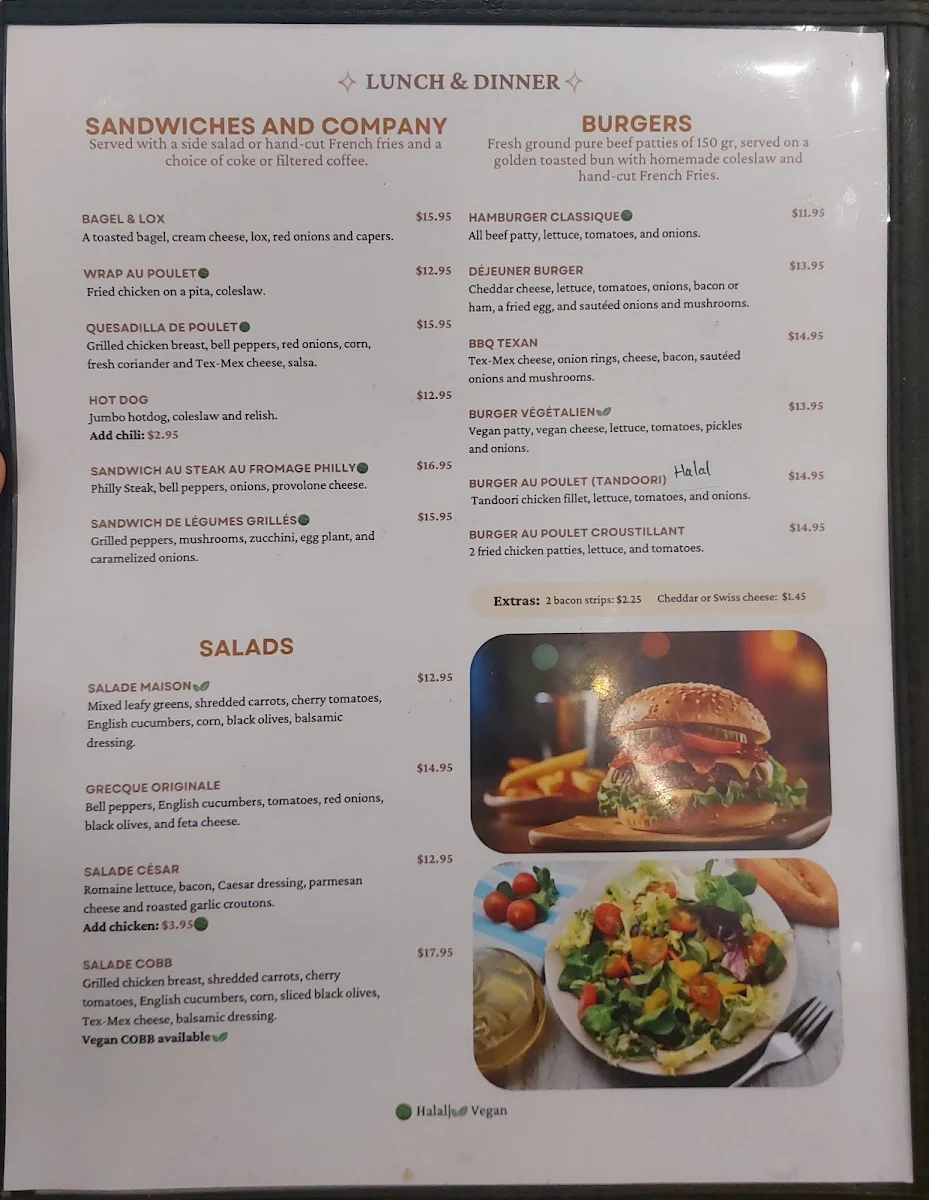 Menu, Milton B - Cafétéria urbaine