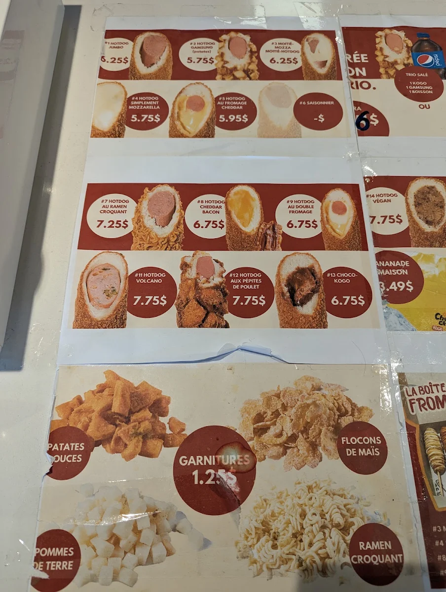 Menu, Chungchun Kogo Coreen