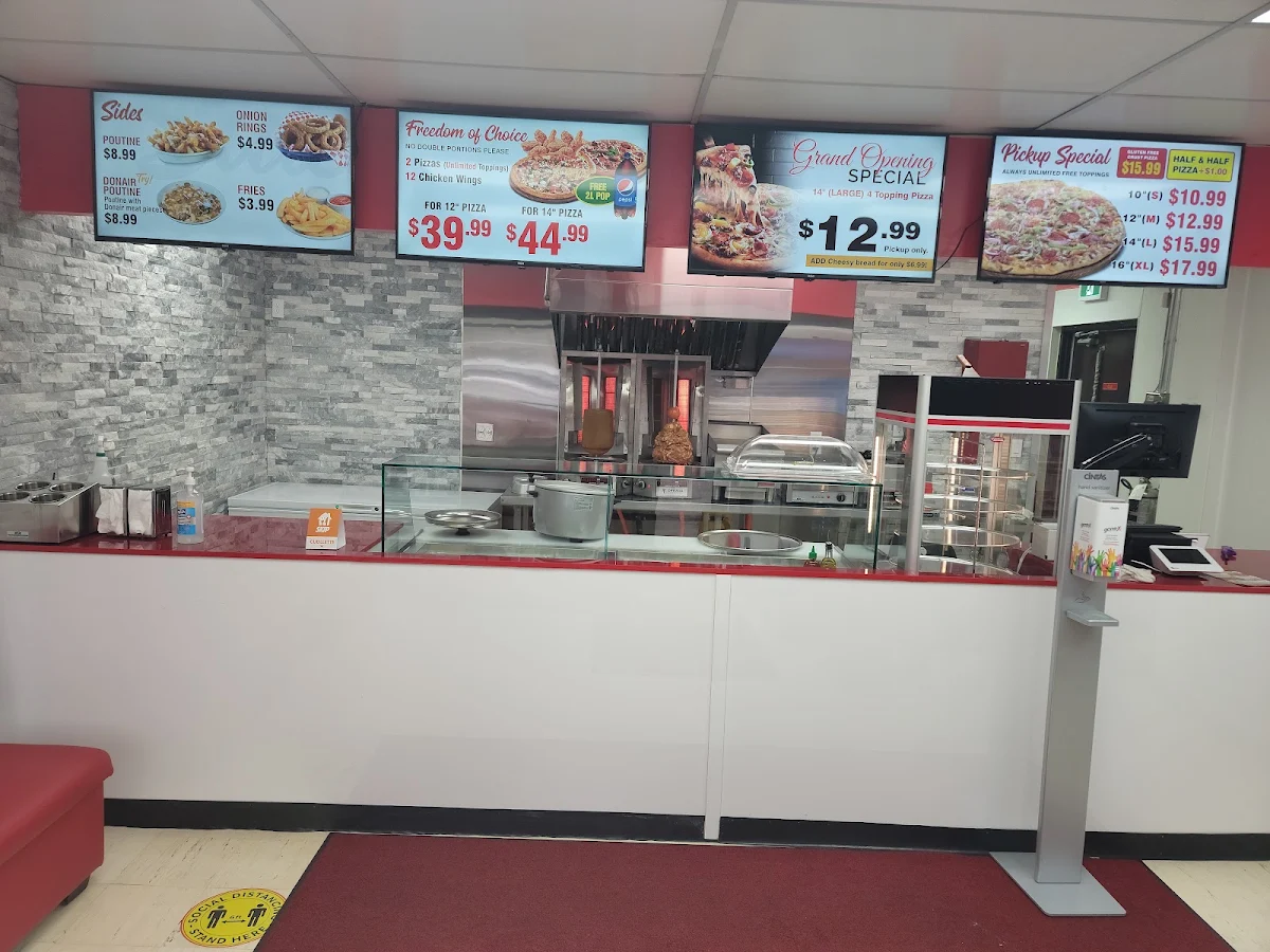 Menu, Canadian Pizza Unlimited & Donair
