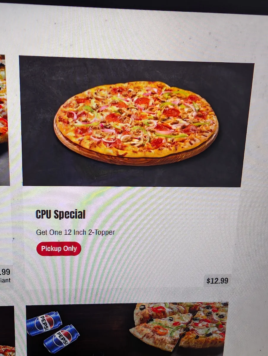 Menu, Canadian Pizza Unlimited & Donair