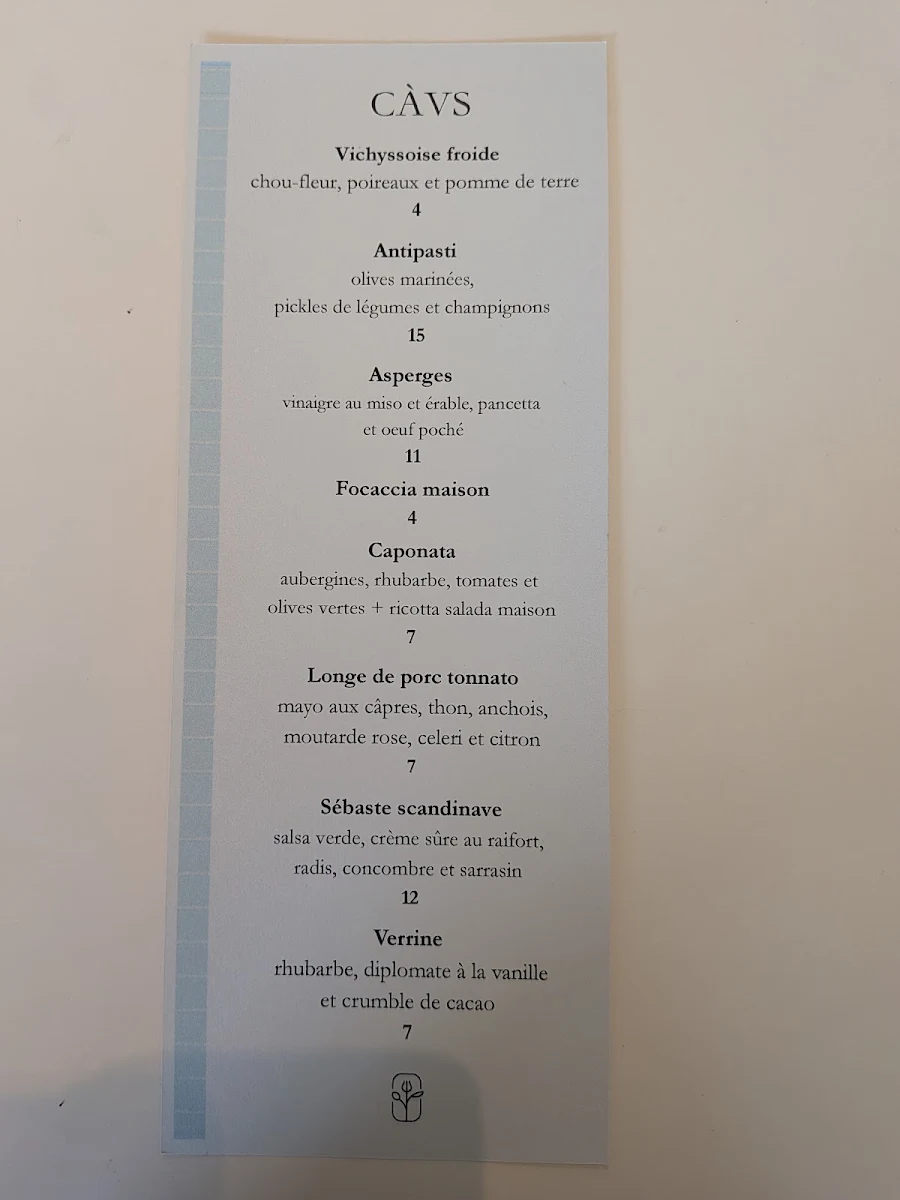 Menu, Chef à votre service