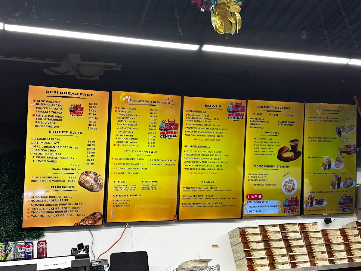Menu, Mumbai Central