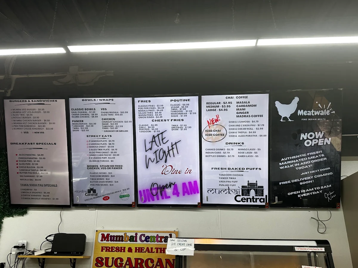 Menu, Mumbai Central