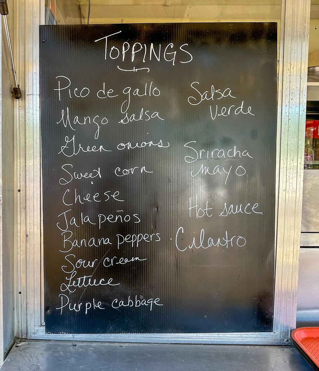 Menu, Taco Stop