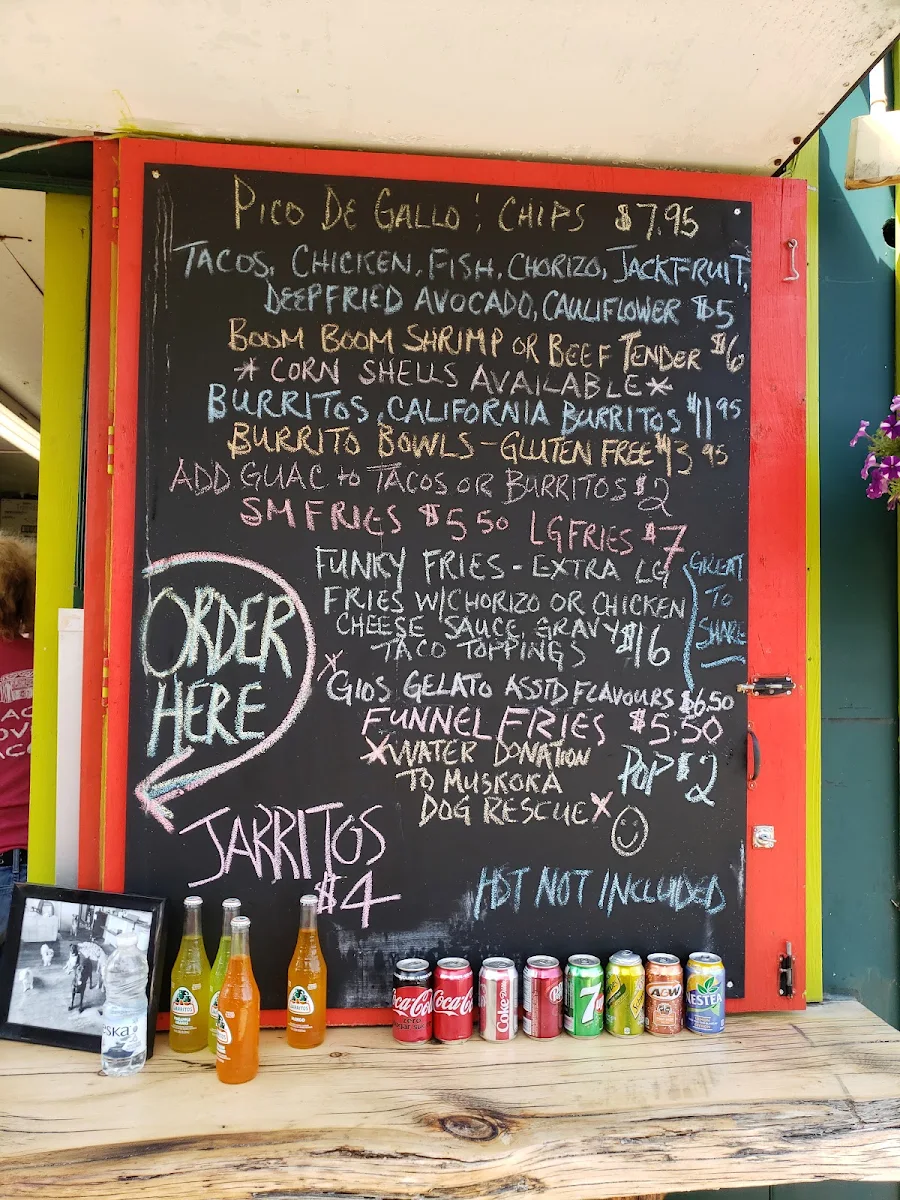 Menu, Taco Stop