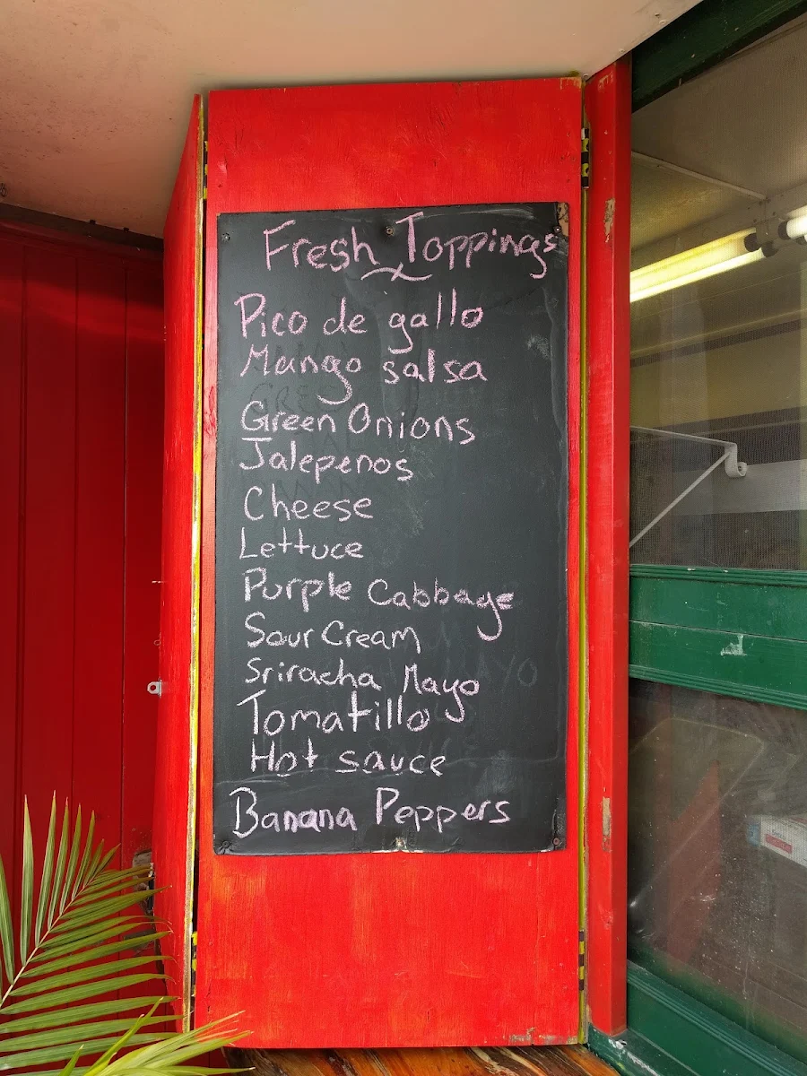 Menu, Taco Stop