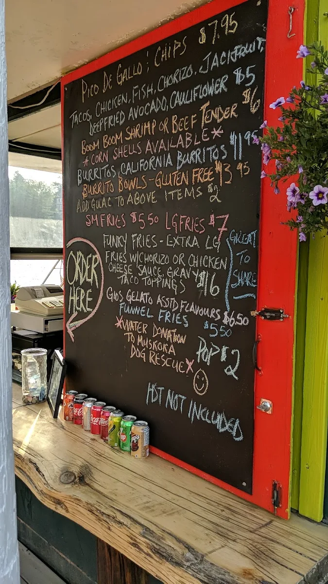 Menu, Taco Stop