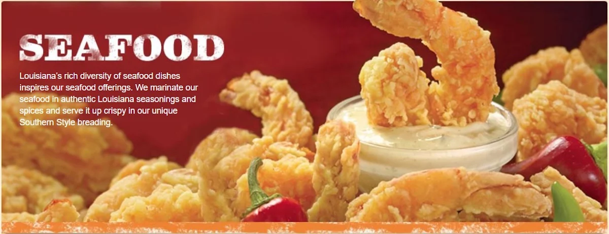 Menu, Popeyes Louisiana Kitchen
