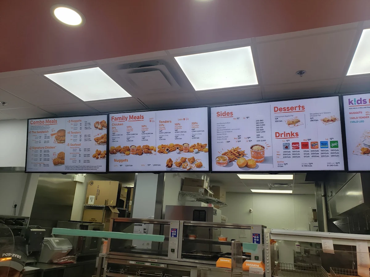Menu, Popeyes Louisiana Kitchen