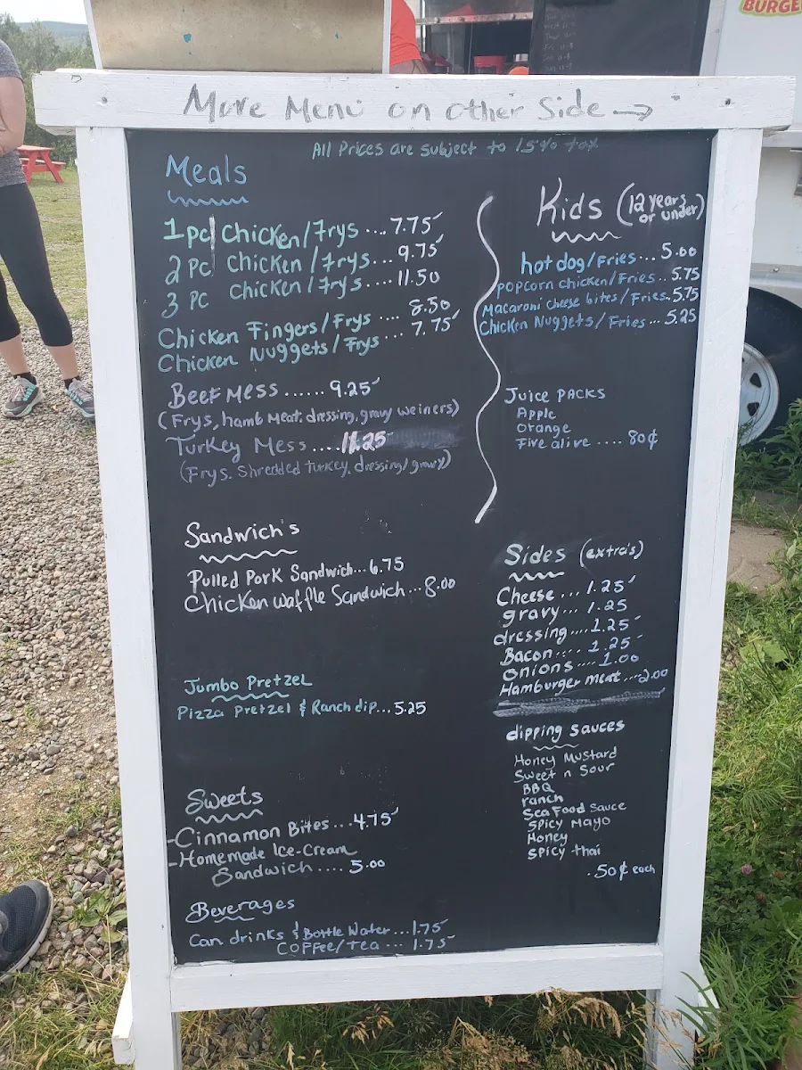 Menu, Shell's Meals On Wheels