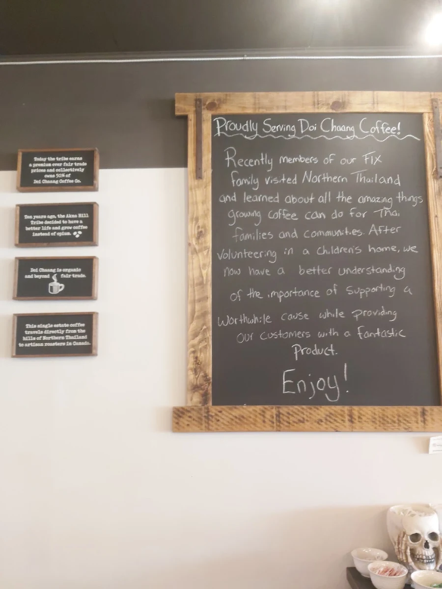Menu, FIX. Coffee Bar & Bakery