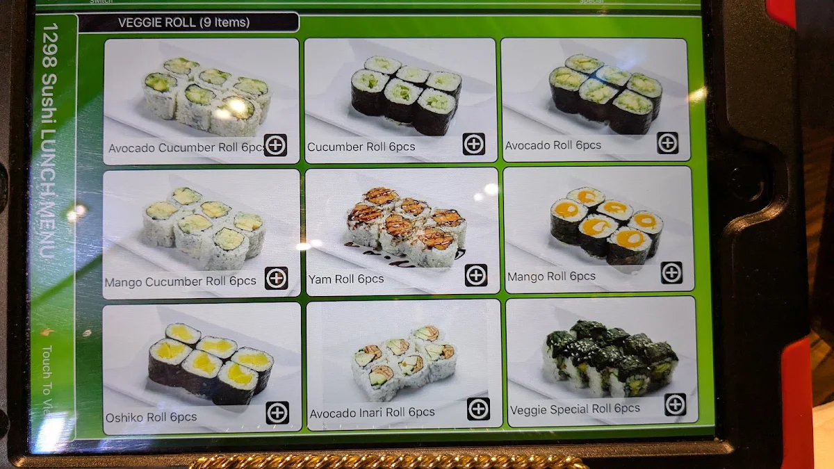 Menu, 1298 Sushi