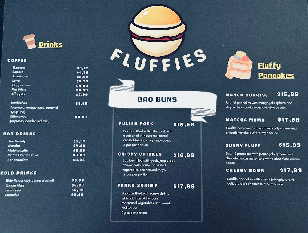 Menu, Fluffies