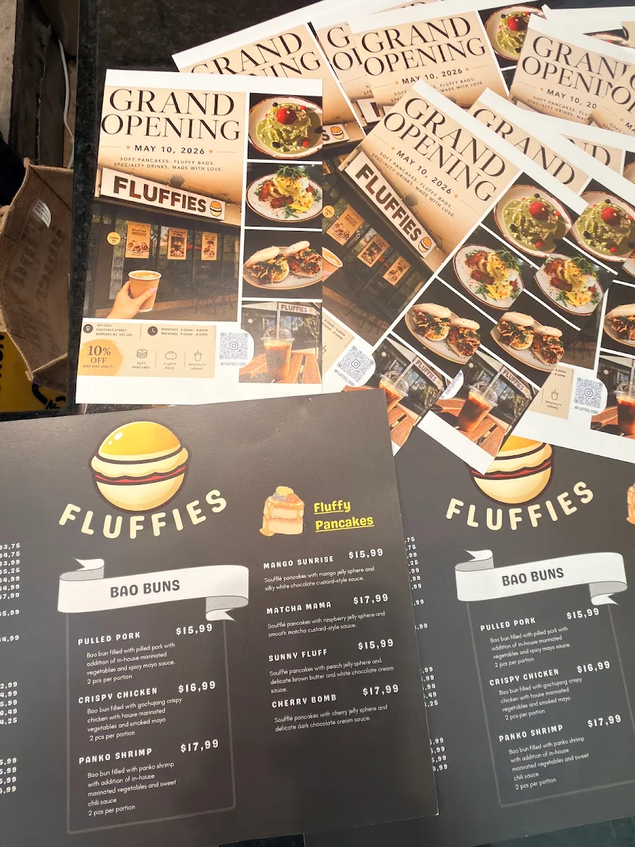 Menu, Fluffies