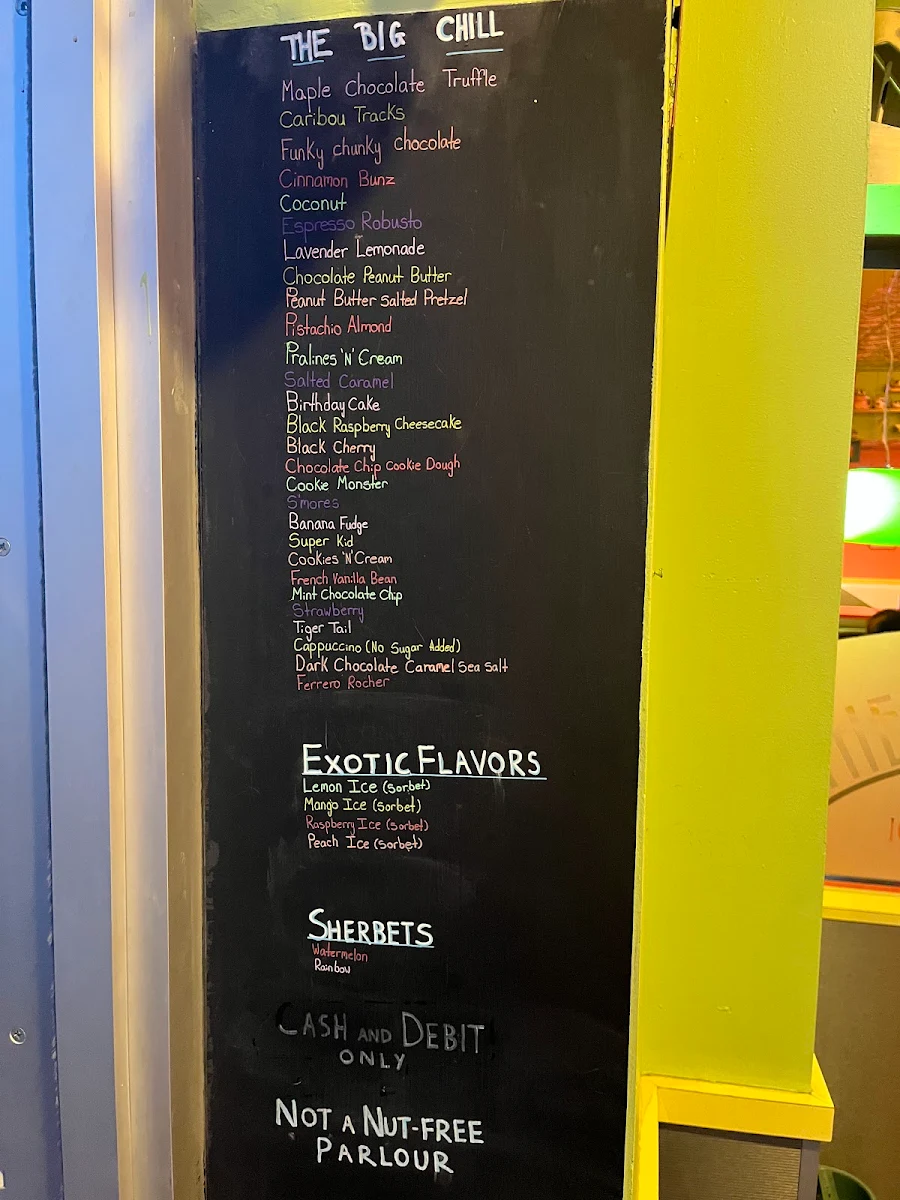 Menu, The Big Chill