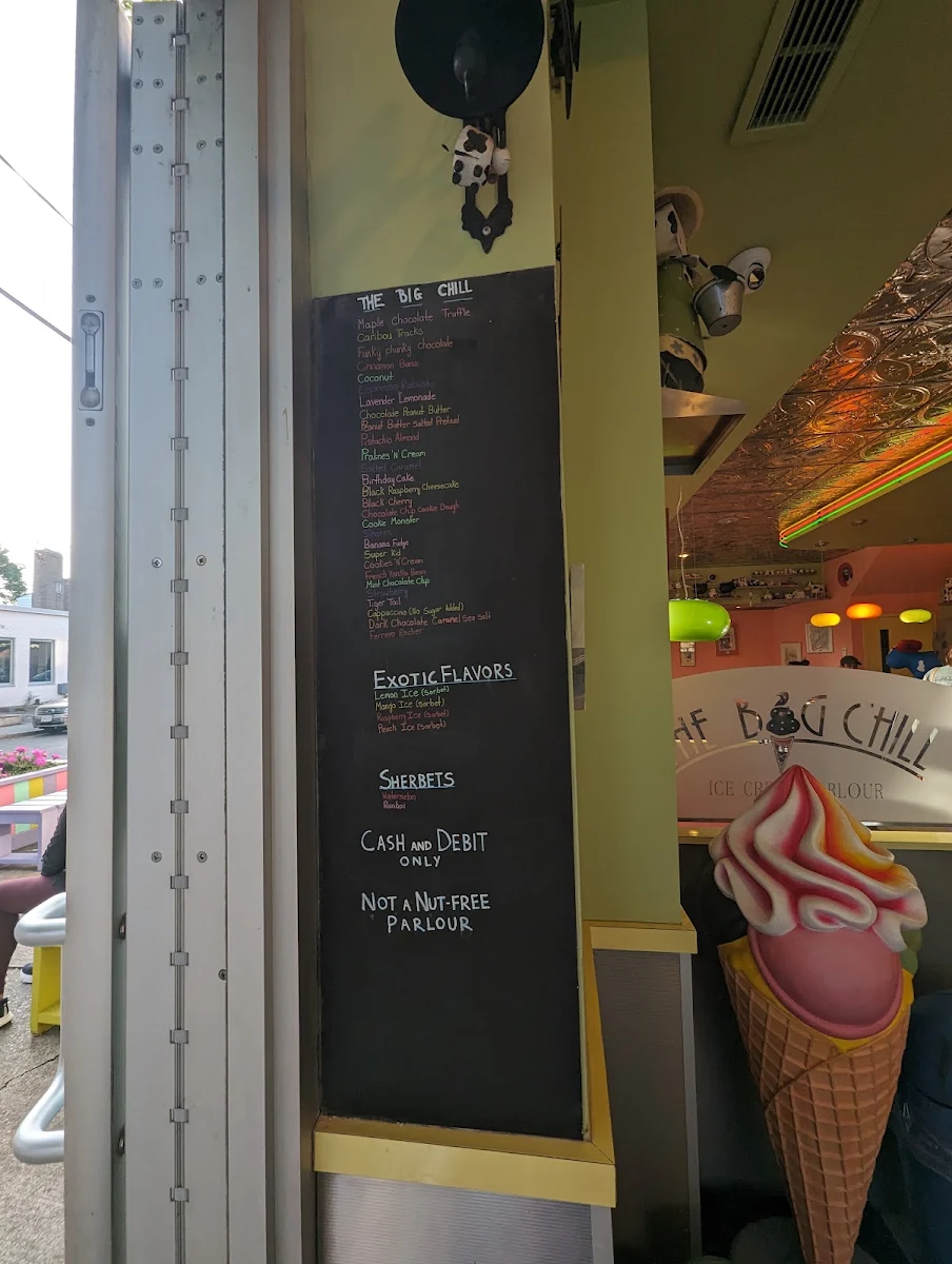 Menu, The Big Chill