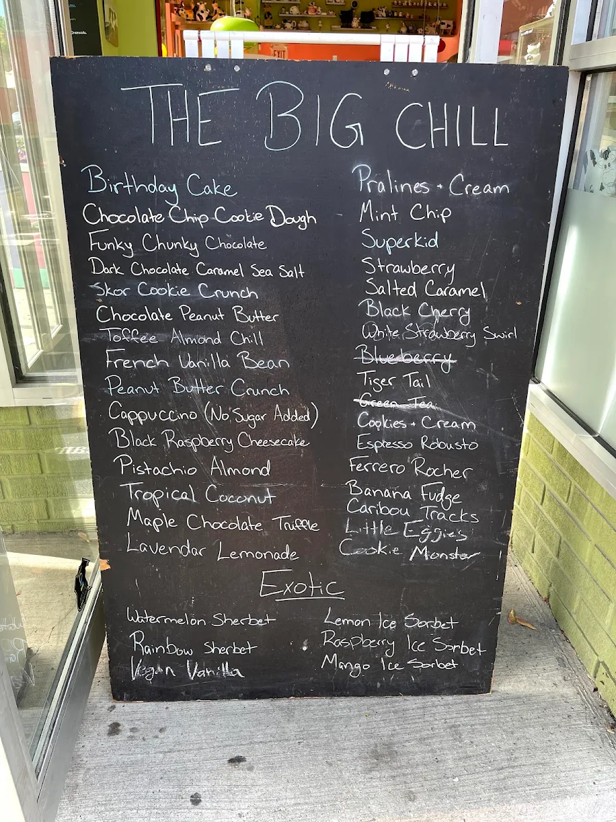 Menu, The Big Chill
