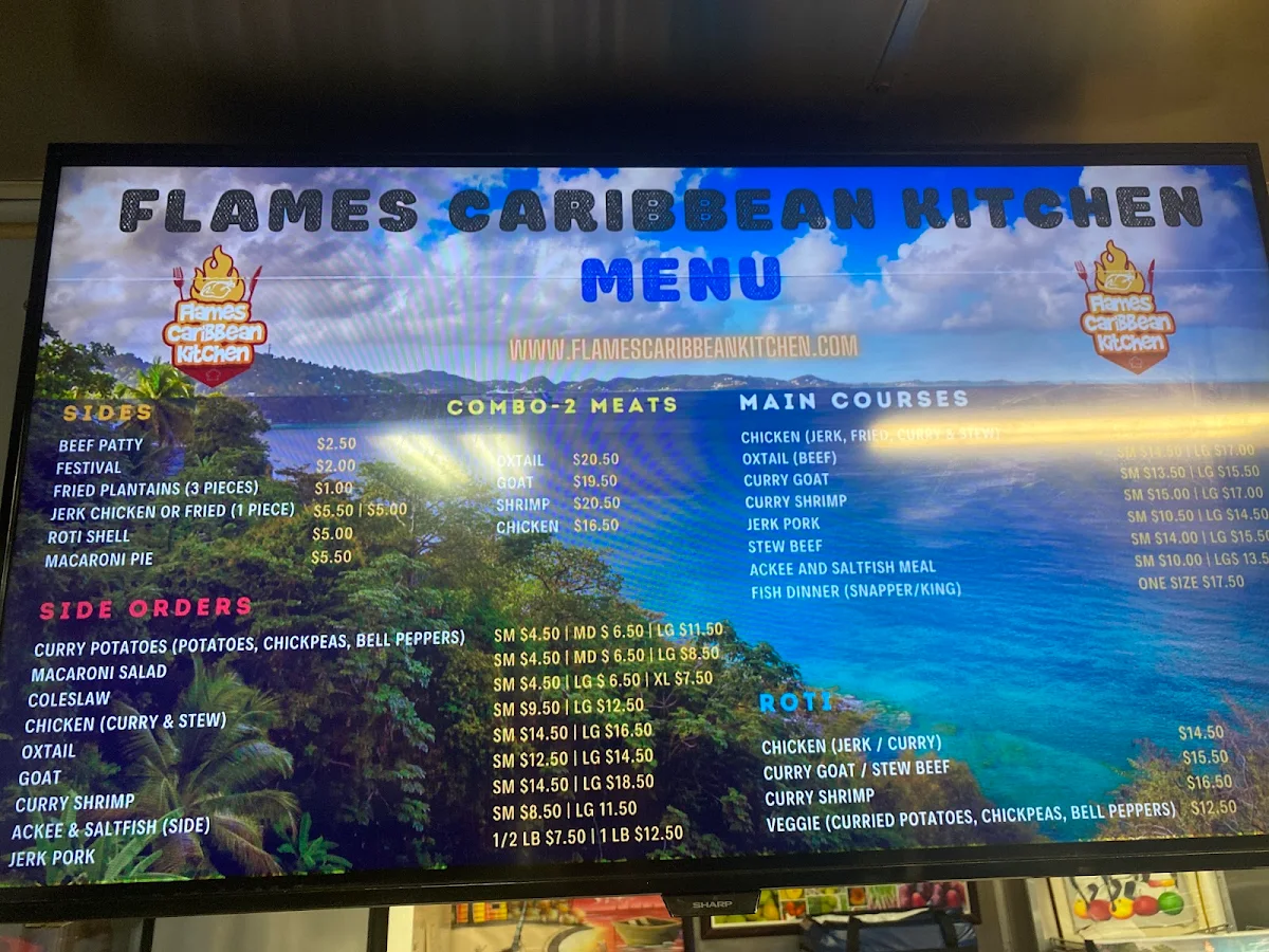 Menu, Nikki's Jamaican Kitchen