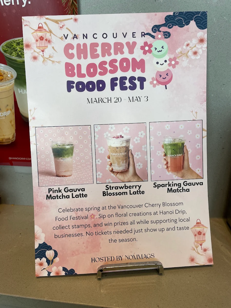 Menu, Hanoi Drip Coffee (Mt.Pleasant)