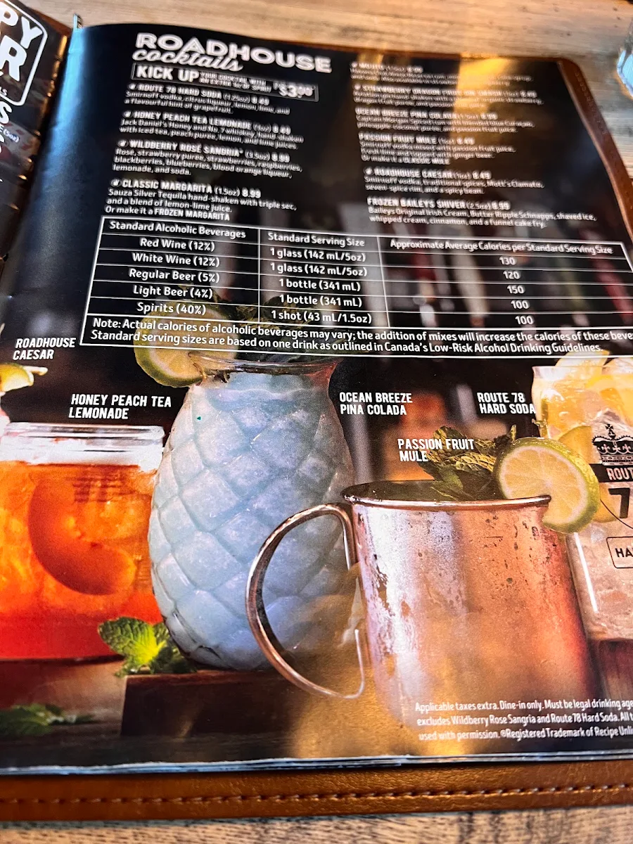 Menu, Kelseys Original Roadhouse