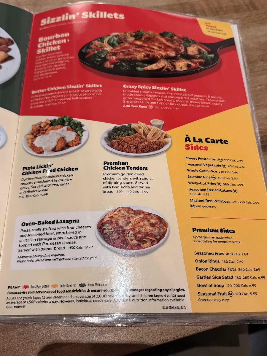 Menu, Denny's Restaurant Broadway