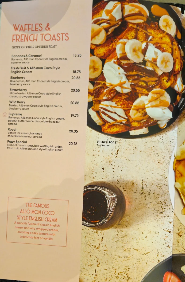 Menu, Allô mon Coco