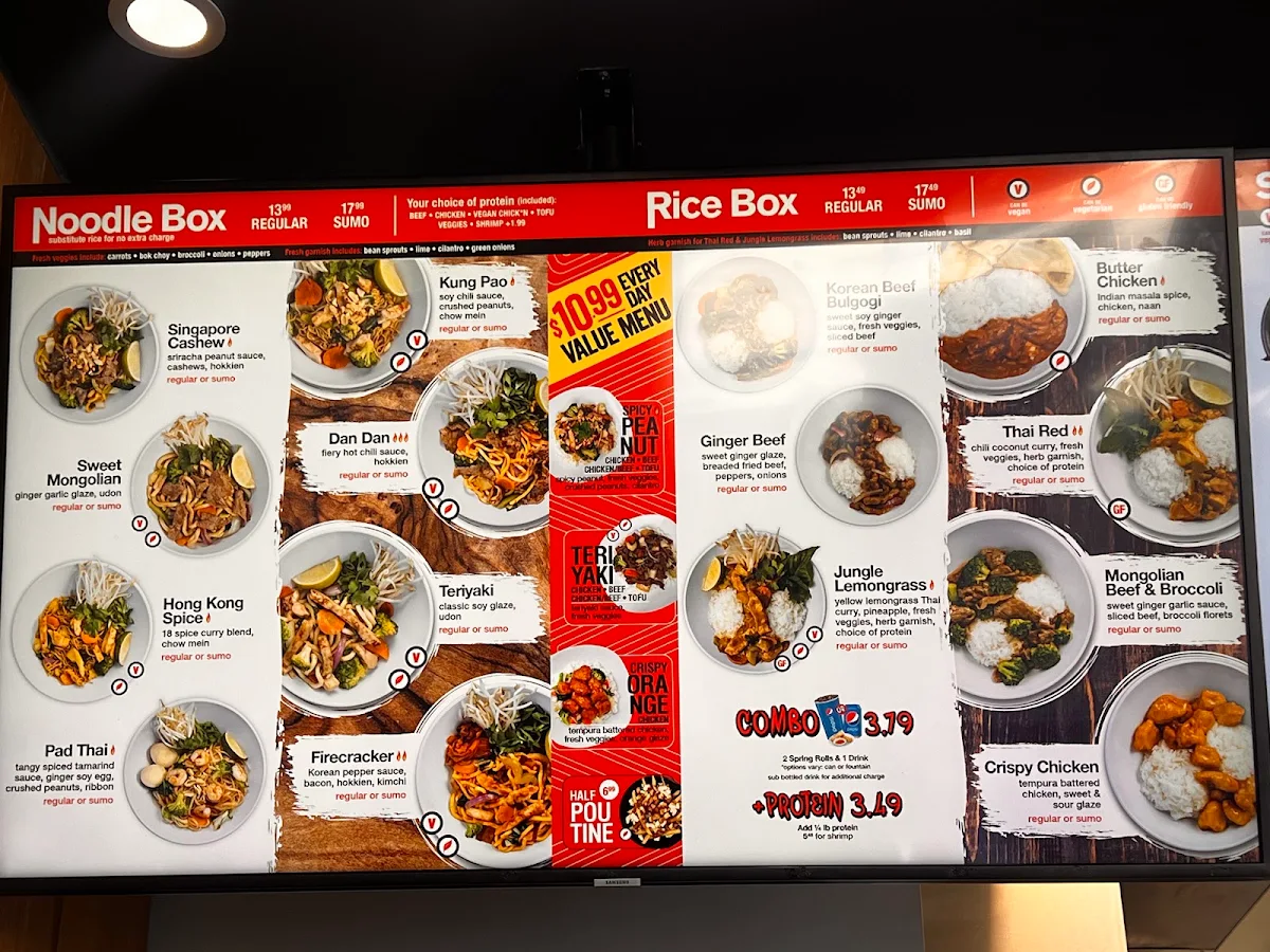 Menu, Wok Box - Saskatoon North