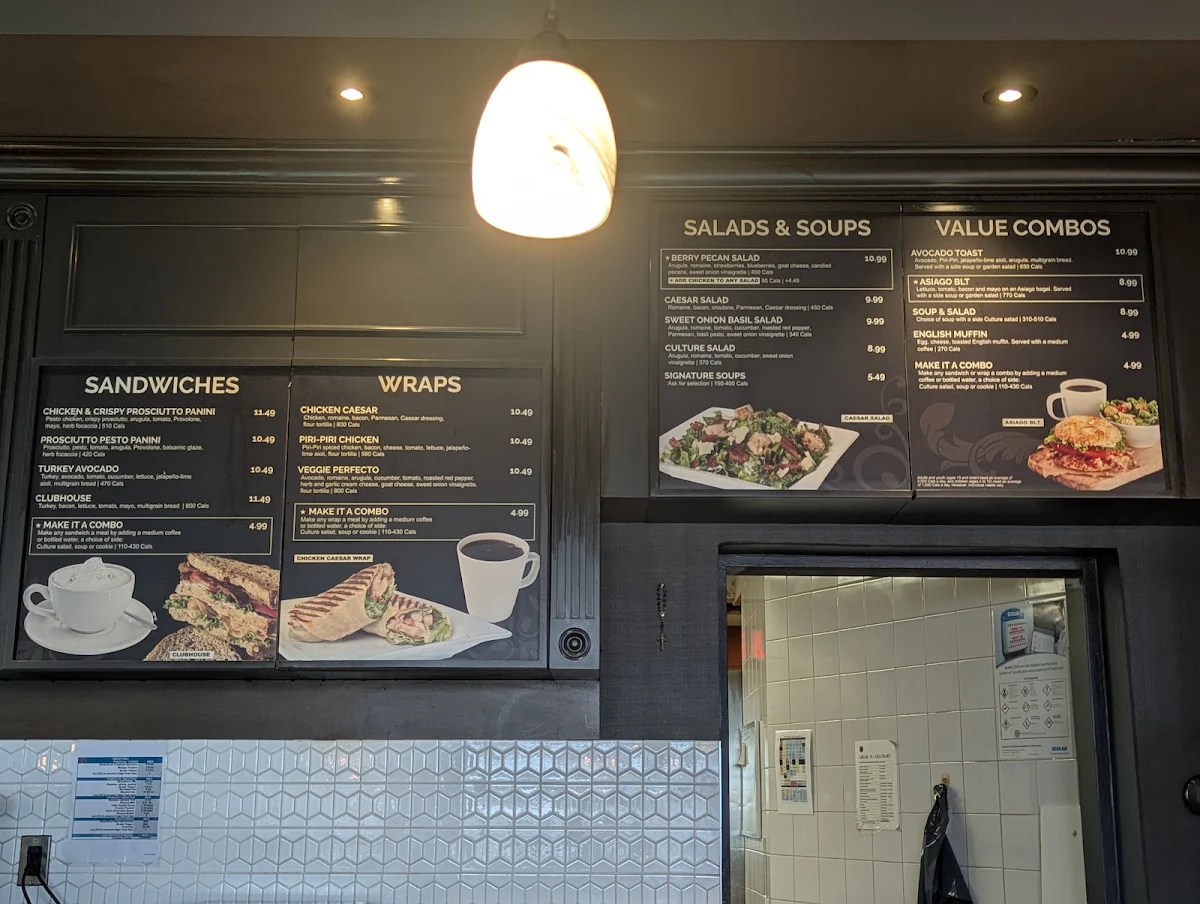 Menu, Coffee Culture Café & Eatery