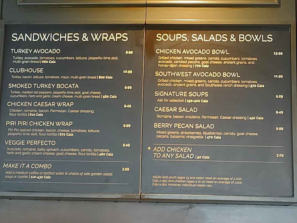 Menu, Coffee Culture Café & Eatery