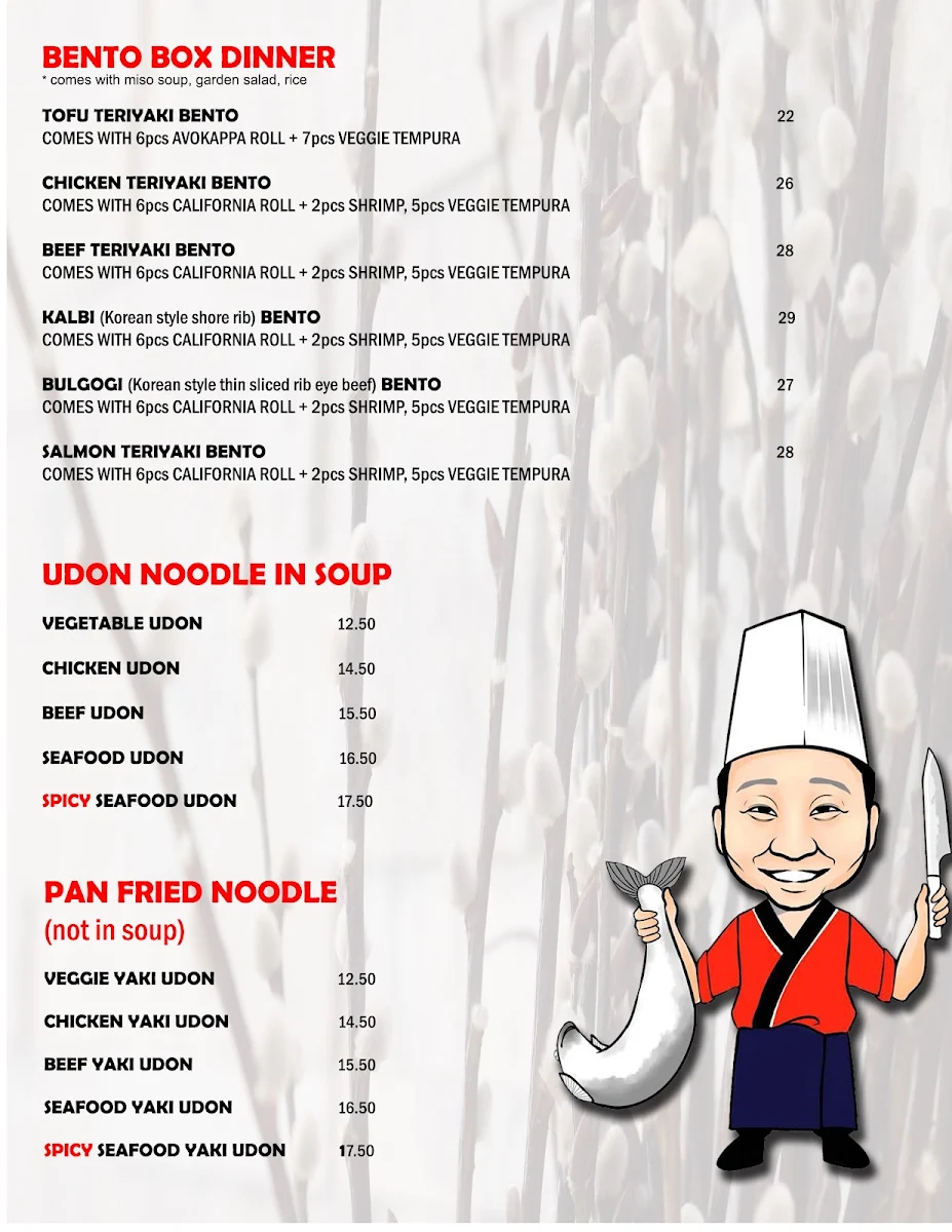 Menu, KEN Sushi House Phillip Square