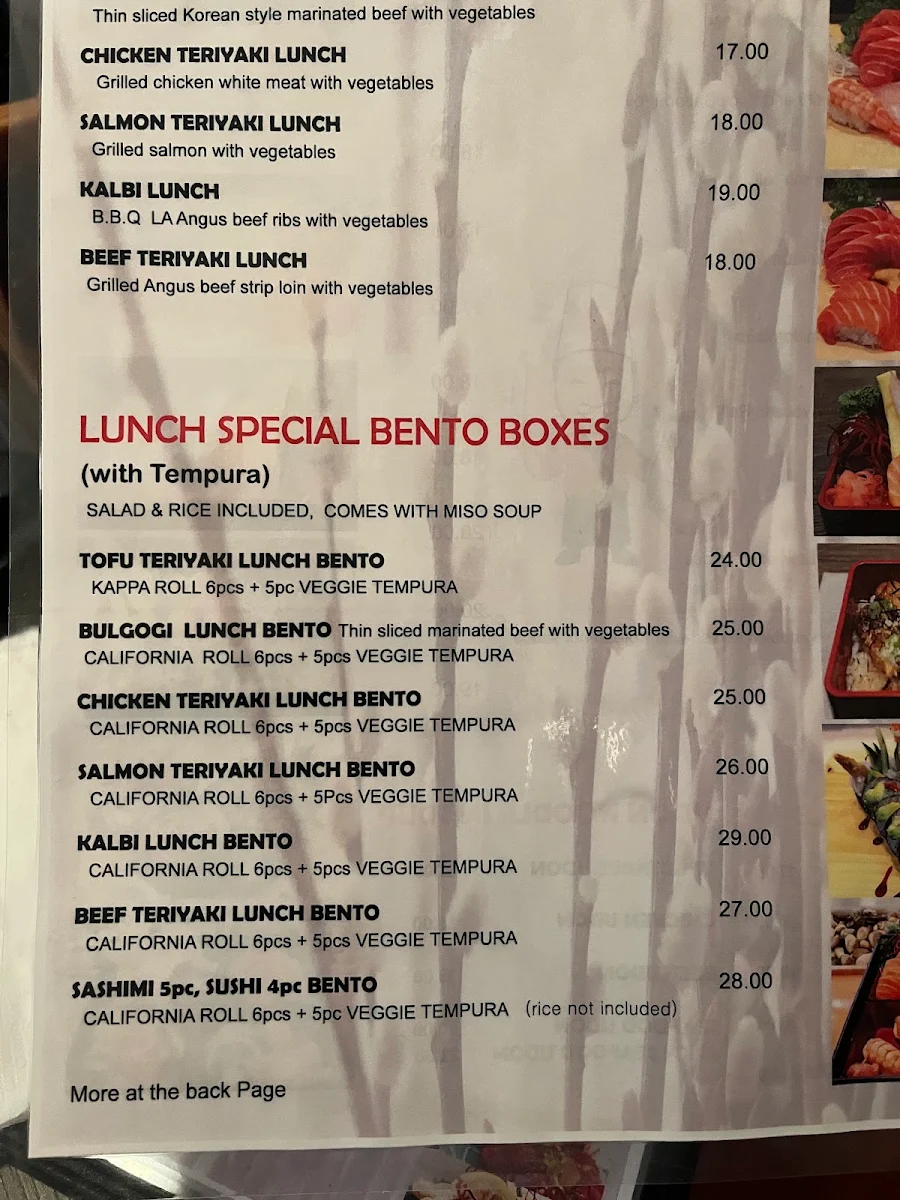 Menu, KEN Sushi House Phillip Square