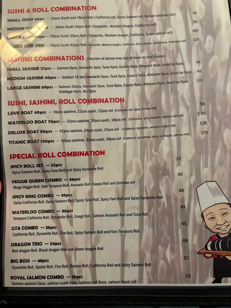 Menu, KEN Sushi House Phillip Square