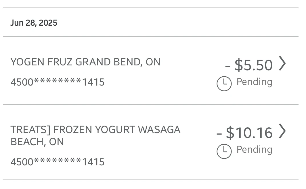 Menu, Yogen Fruz