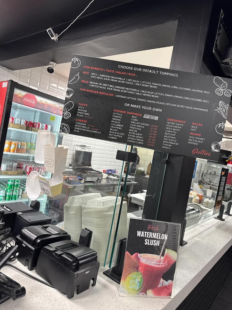 Menu, Grillies (King St. - Waterloo)
