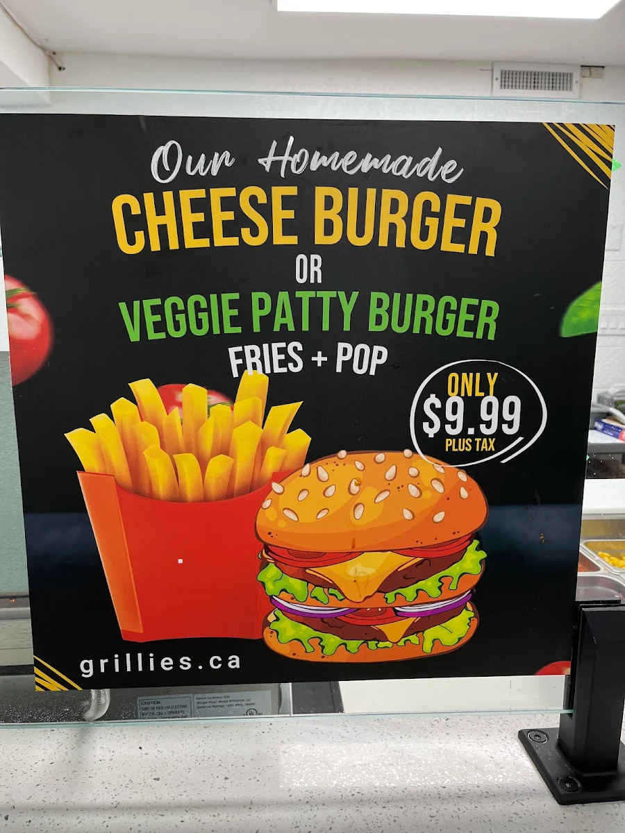 Menu, Grillies (King St. - Waterloo)